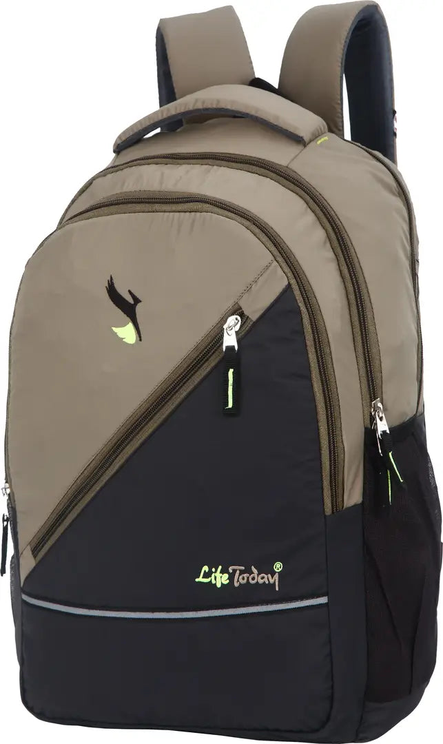 Durable Self Pattern Black Backpacks For Multipurpose Uses