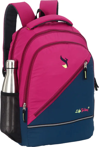 Durable Self Pattern Navy Blue Backpacks For Multipurpose Uses