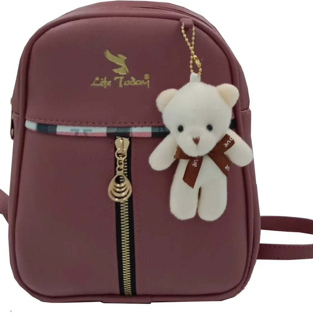 Durable Self Pattern Purple Backpacks For Multipurpose Uses