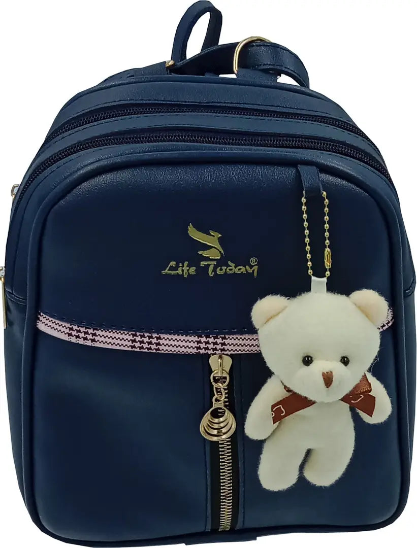 Durable Self Pattern Blue Backpacks For Multipurpose Uses