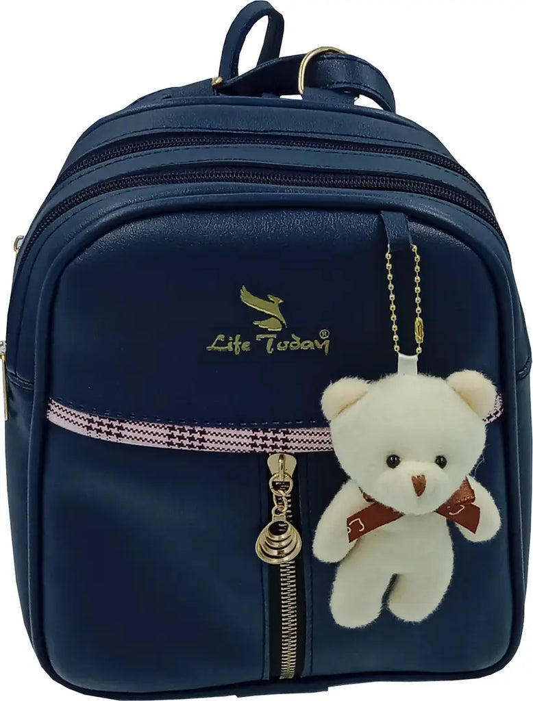 Durable Self Pattern Blue Backpacks For Multipurpose Uses