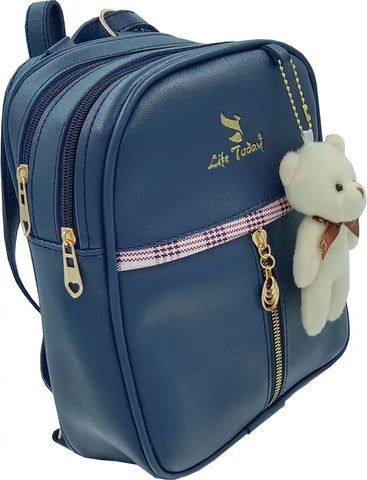 Durable Self Pattern Blue Backpacks For Multipurpose Uses