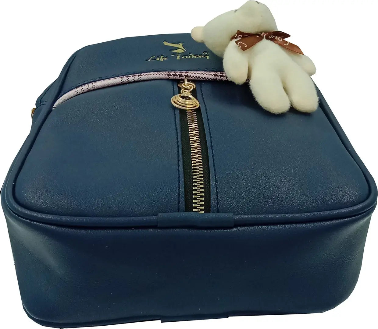 Durable Self Pattern Blue Backpacks For Multipurpose Uses