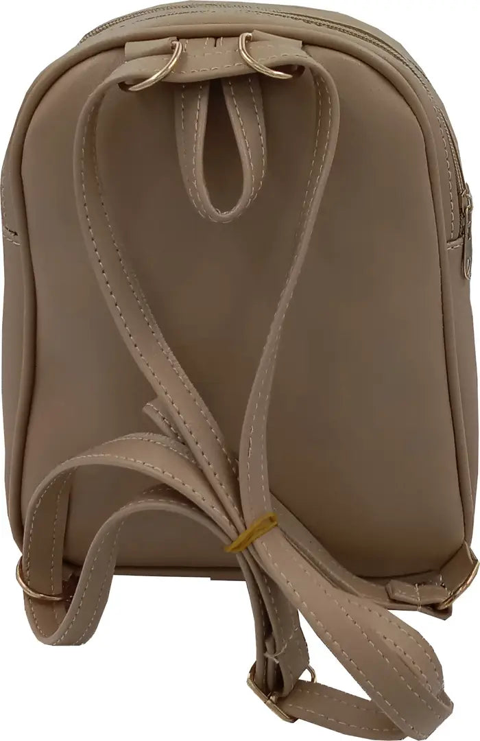 Durable Self Pattern Beige Backpacks For Multipurpose Uses