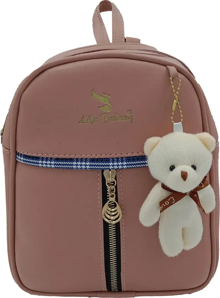 Durable Self Pattern Brown Backpacks For Multipurpose Uses