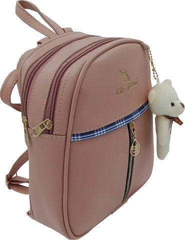 Durable Self Pattern Brown Backpacks For Multipurpose Uses
