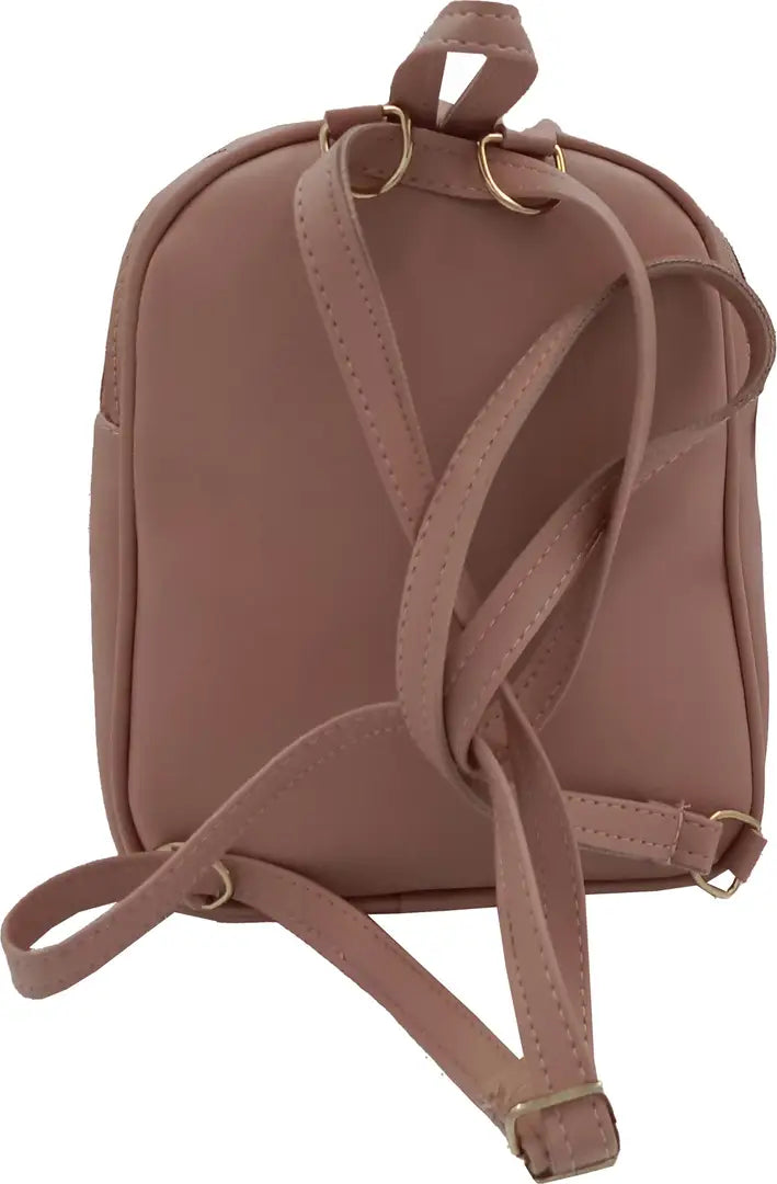 Durable Self Pattern Brown Backpacks For Multipurpose Uses