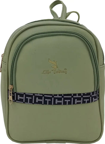 Durable Self Pattern Green Backpacks For Multipurpose Uses