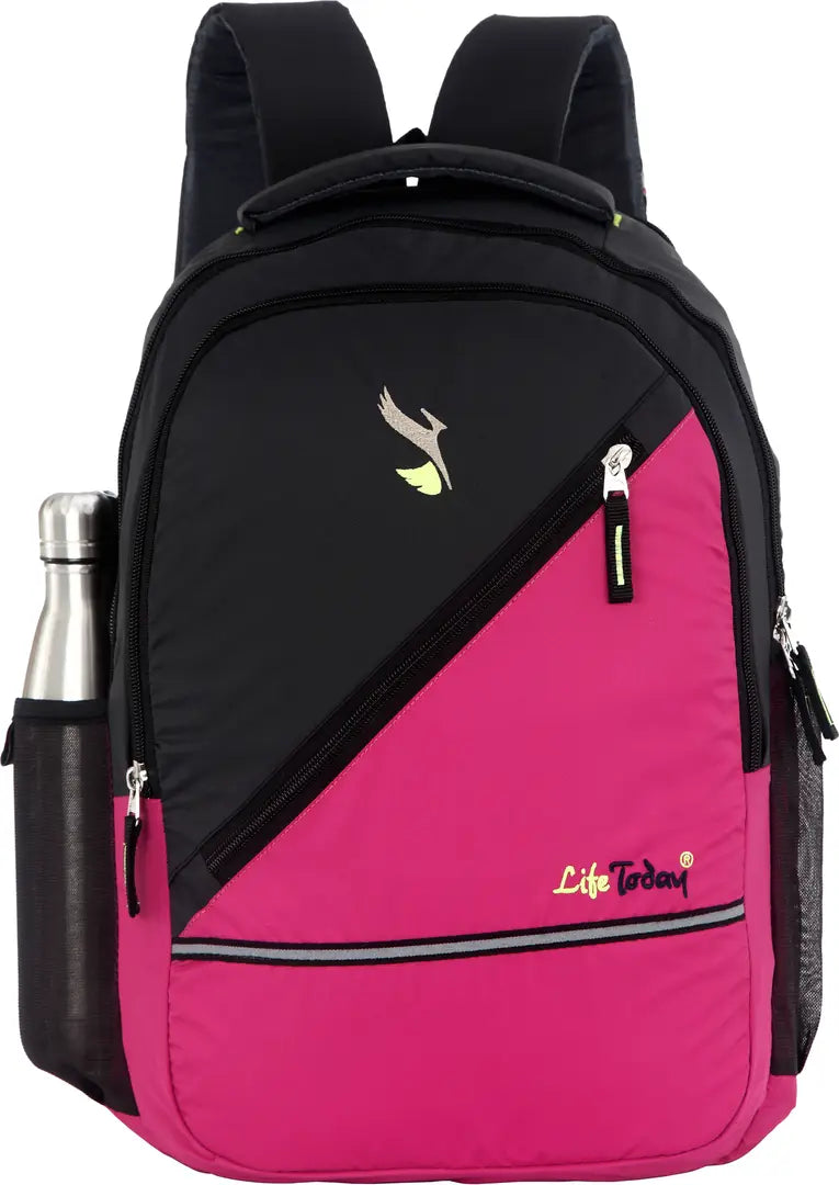 Durable Self Pattern Pink Backpacks For Multipurpose Uses