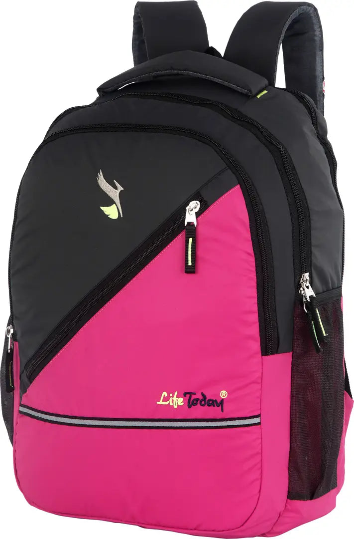 Durable Self Pattern Pink Backpacks For Multipurpose Uses