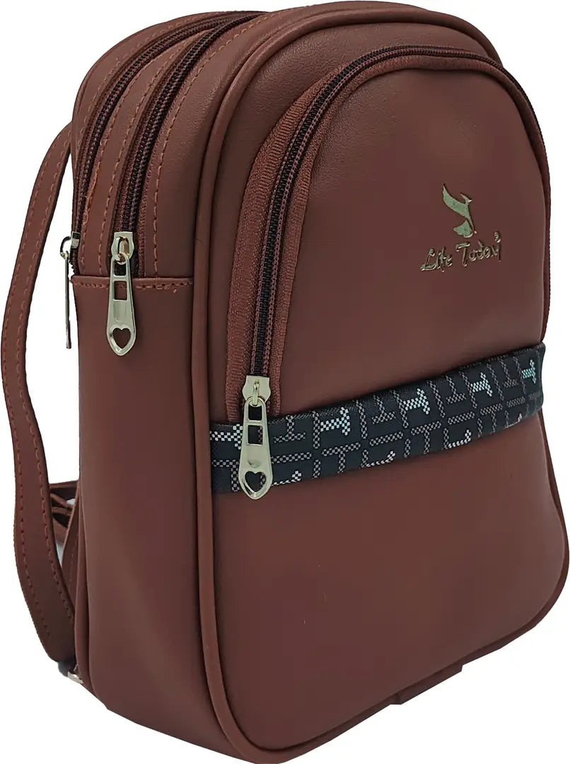 Durable Self Pattern Tan Backpacks For Multipurpose Uses
