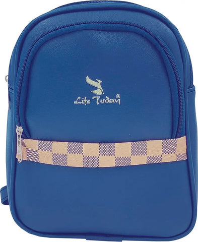 Durable Self Pattern Blue Backpacks For Multipurpose Uses