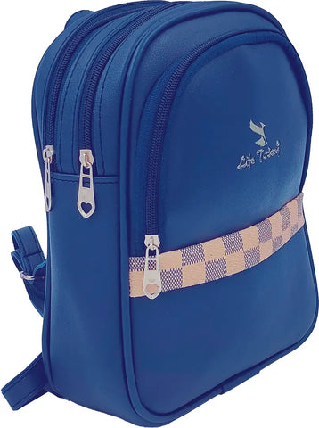 Durable Self Pattern Blue Backpacks For Multipurpose Uses