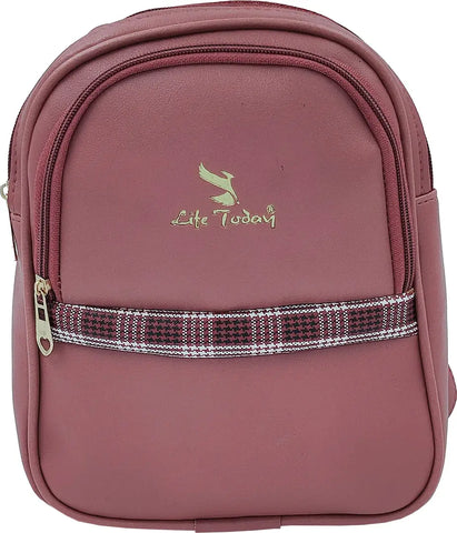 Durable Self Pattern Maroon Backpacks For Multipurpose Uses