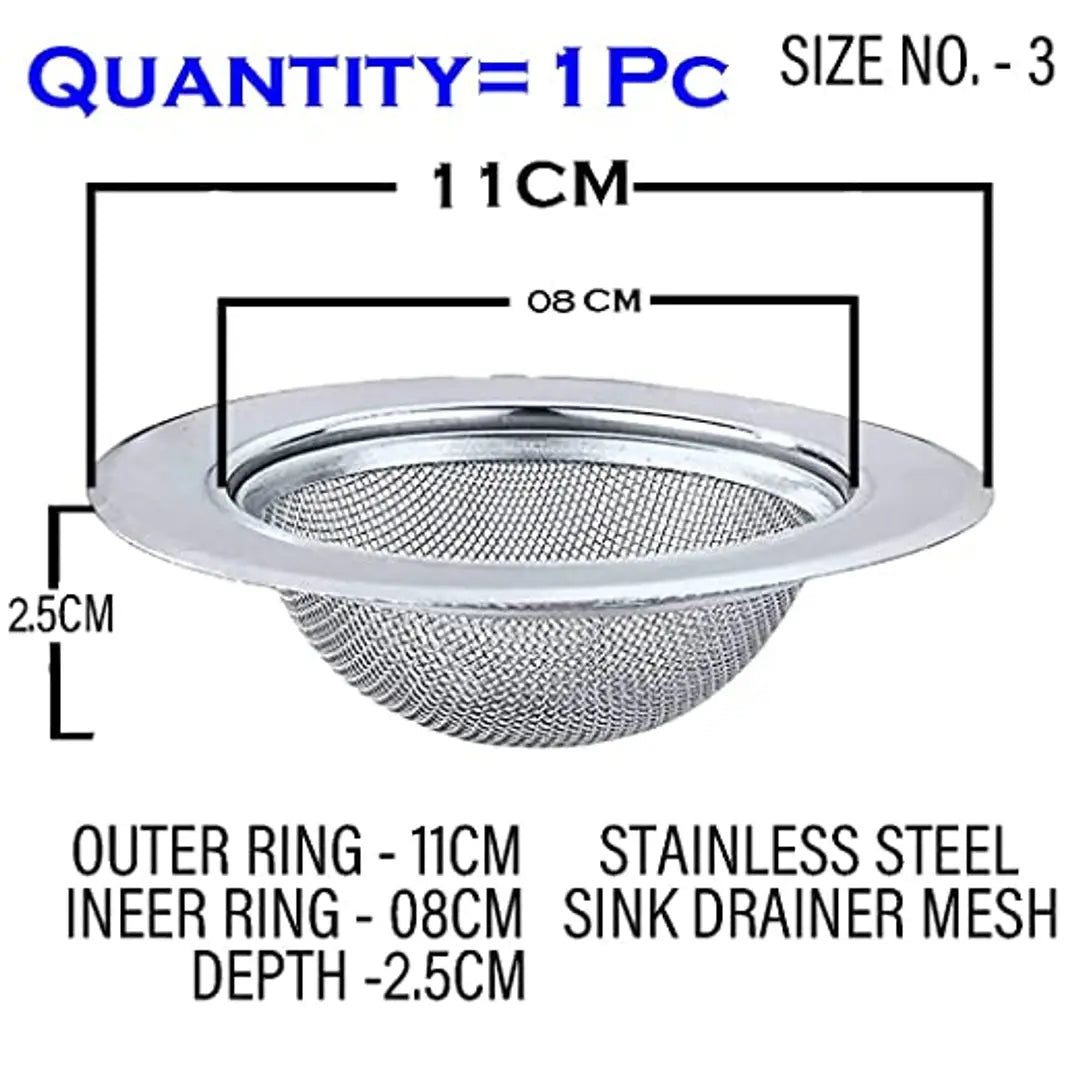 2 Pcs Stainless Steel Sink Strainer Kitchen Drain Basin Basket Filter Stopper Drainer/Jali