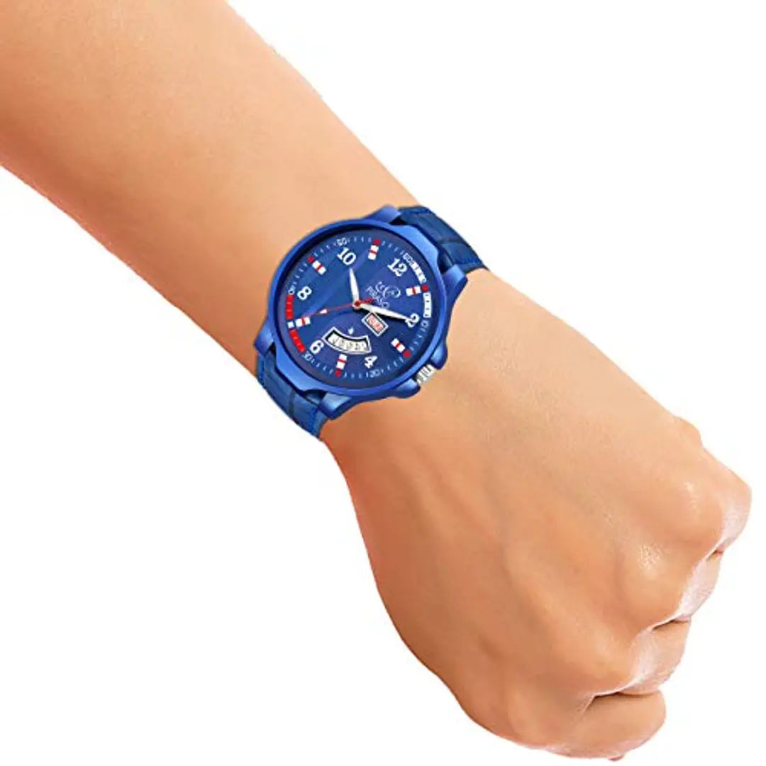 PIRASO Analog Day and Date Dark Blue Watch for Men