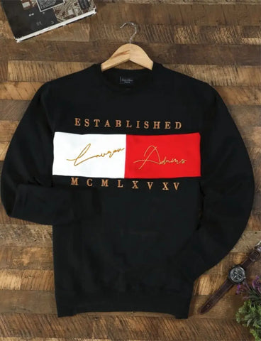 Stylish Fleece Sweatshirt Hoodie for Men Black