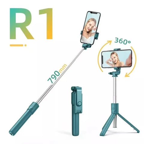 CuteShot Selfie Stick with Micro USB Rechargeable Bluetooth Remote, Tripod Stand, Multifuncti