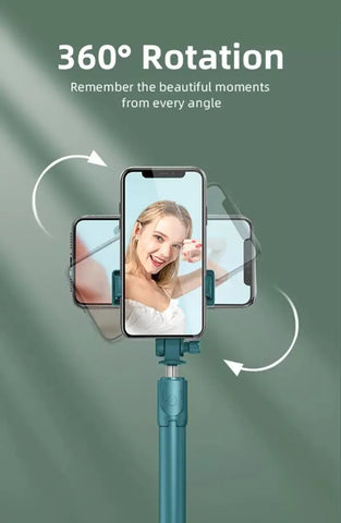 SNAPSHOT R1s Bluetooth Selfie Sticks with Remote, 3-in-1 Multifuncti