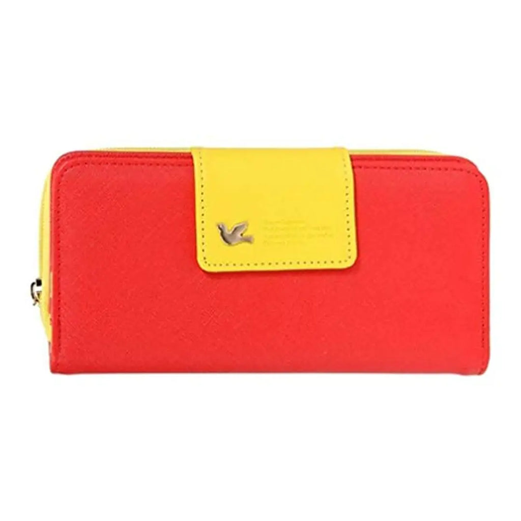 SYGA PU Leather Multipurpose Women Hand Clutch,Card Holder_Red