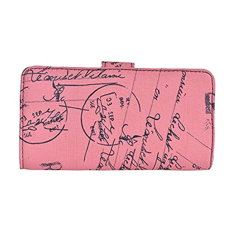 Style Bite Pink Wallet for Women | Tribal Ethnic Pattern Multicolored Faux Leather Women's Wallet |Purses for Girls | Two fold Women's Wallet | 12 Card Slots (Pink)