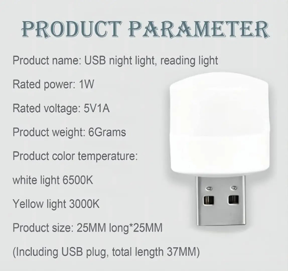 FASTTOON  USB LED Light | USB LED Atmosphere Light, Laptop Keyboard Light Home Office Decoration Night Lamp, Adjustable Brightness Pack Of 4