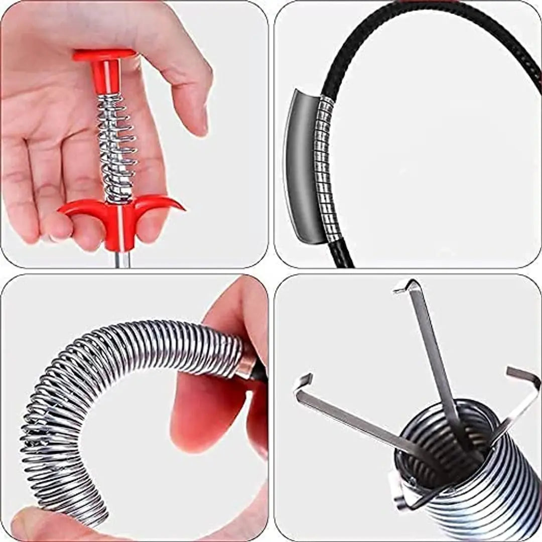 Drain Pipe Sewer Sink Cleaning Spring Stick for Tub Dredge Remover, Clog Remover, Hair Catching Cleaning Tool
