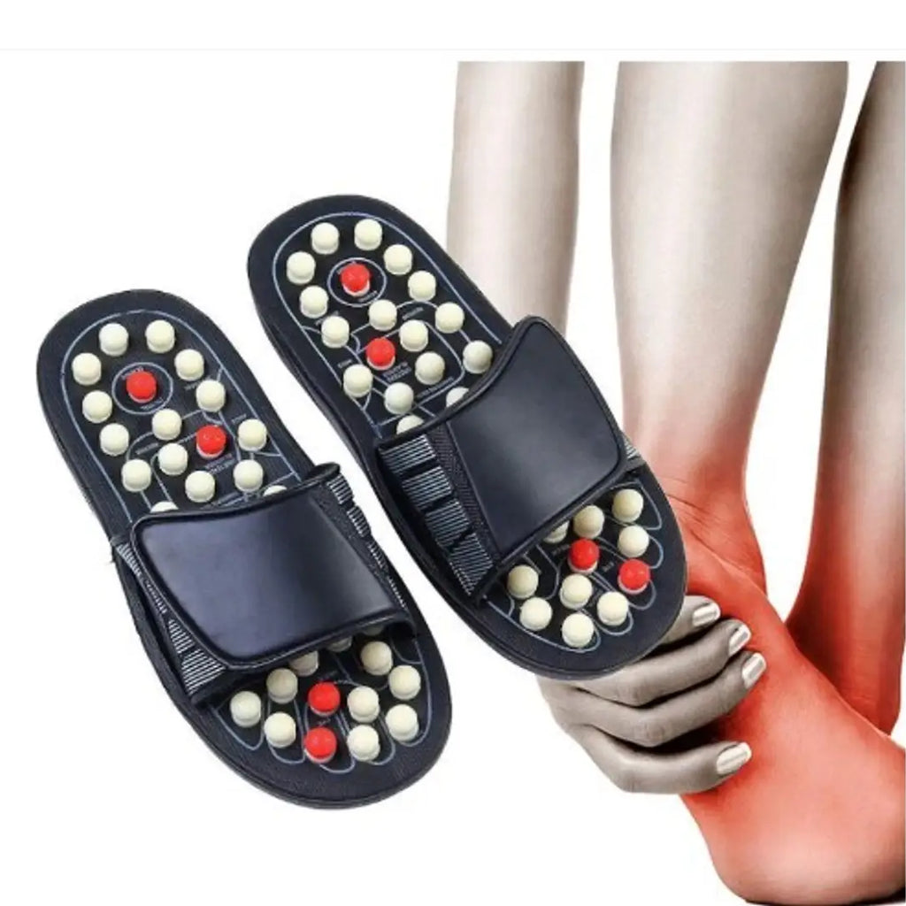 Spring Acupressure Magnetic Therapy Sandals |Yoga Paduka Acupressure Foot Relaxer| Foot Manual Massager Slipper| Rotating Acupressure Foot Slippers For Unisex