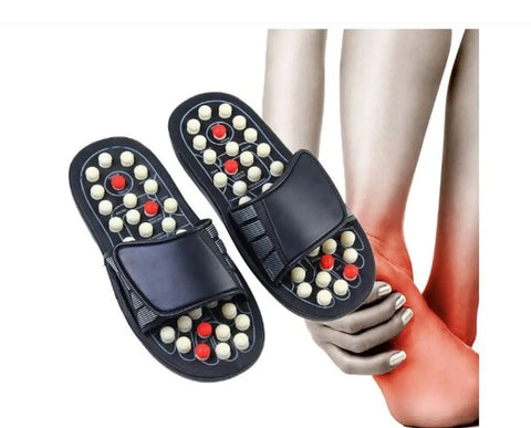Spring Acupressure Magnetic Therapy Sandals |Yoga Paduka Acupressure Foot Relaxer| Foot Manual Massager Slipper| Rotating Acupressure Foot Slippers For Unisex