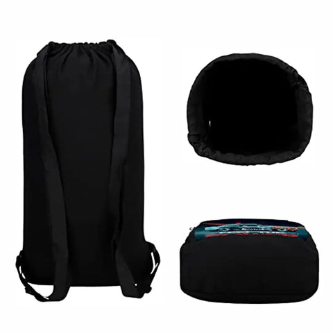 Benicia Race Car Print Cotton Canvas Tution Backpack / Exam Bag For Boys / Girls