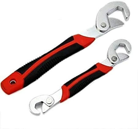 Original Snap N Grip Multipurpose Universal Wrench (Pack of 2) 9Mm to 32 Mm Works-Red  Black