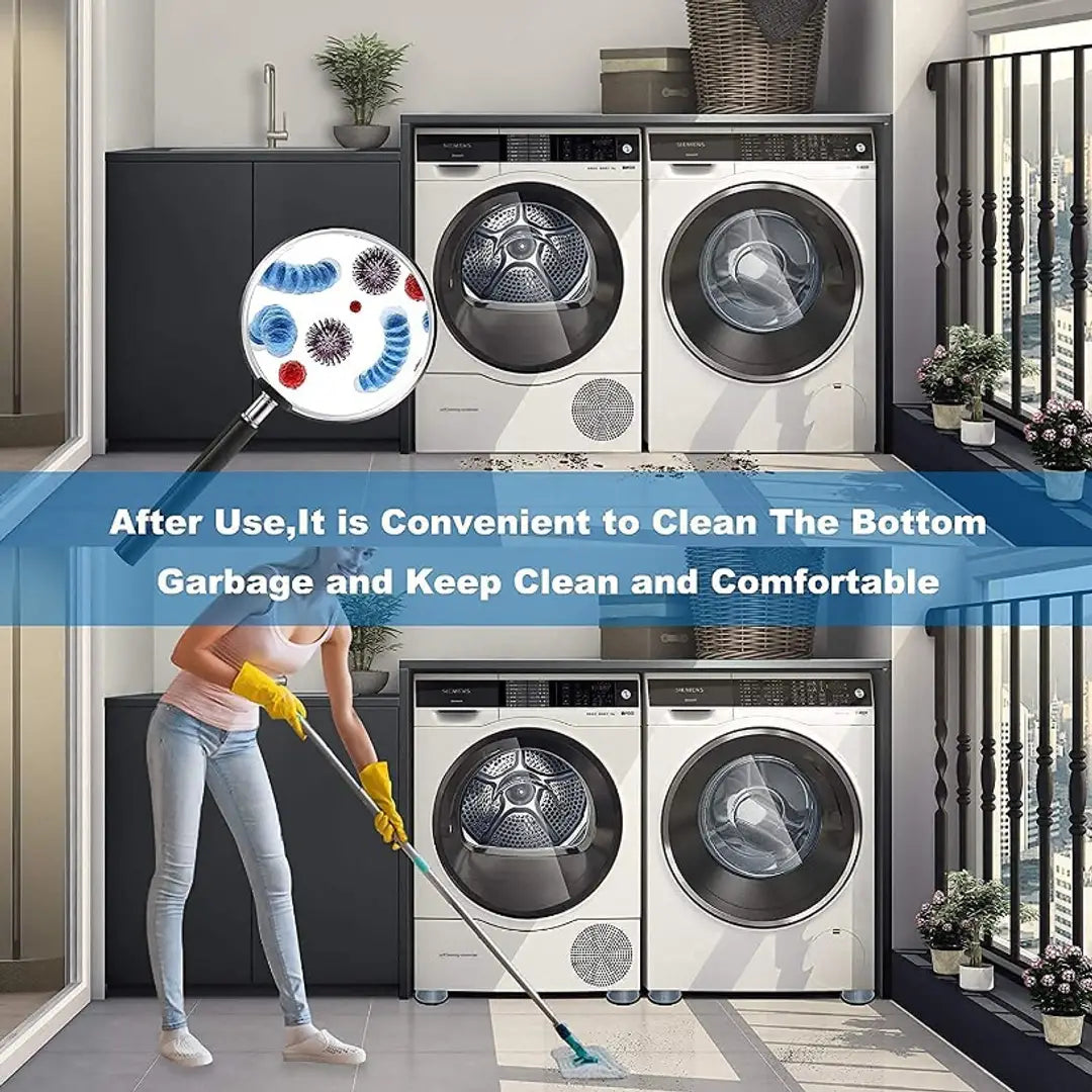 Washer Dryer Anti Vibration Pads with Suction Cup Feet, Fridge Washing Machine Leveling Feet Anti Walk Pads Shock Absorber Furniture Lifting Base(4 Piece).