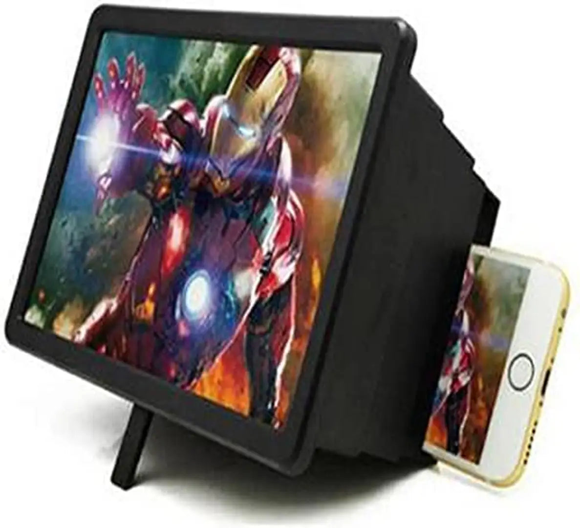 Mobile Phone 3D Screen Magnifier F2-3D Video Screen Amplifier Eyes Protection Enlarged Expander Support for All Smart Phone (Black, 1Pc)
