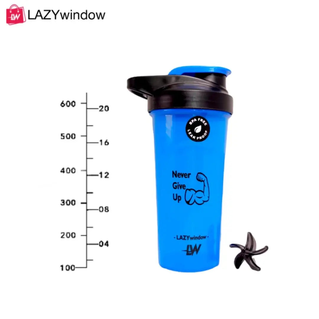 Premium Plastic Gym Shaker Bottle 600ml And Anti Skid Double Wheel AB Roller for Abs Workout