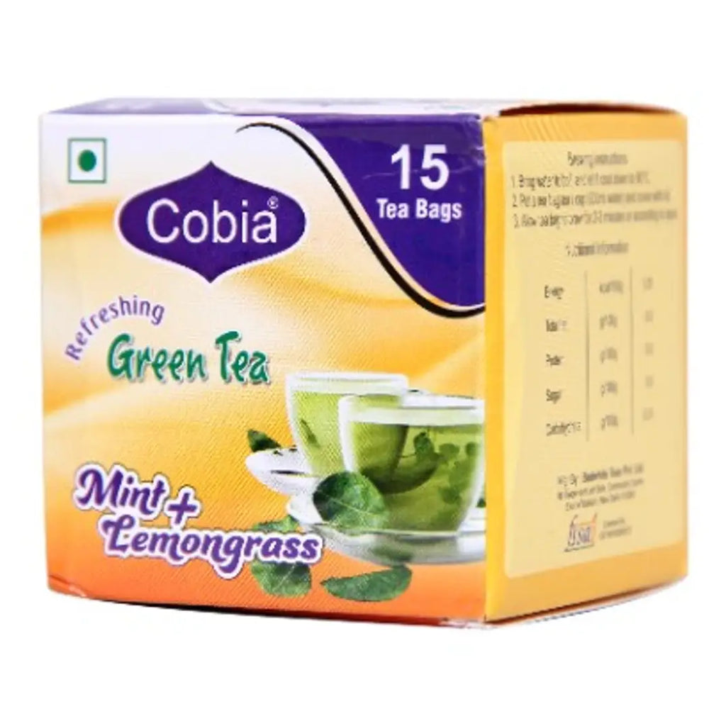 Cobia Green Tea (Mint+ Lemongrass) 15 tea bags