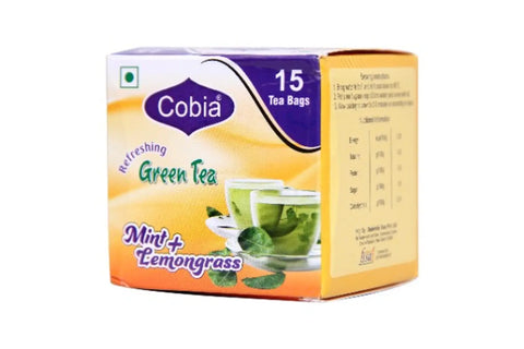 Cobia Green Tea (Mint+ Lemongrass) 15 tea bags