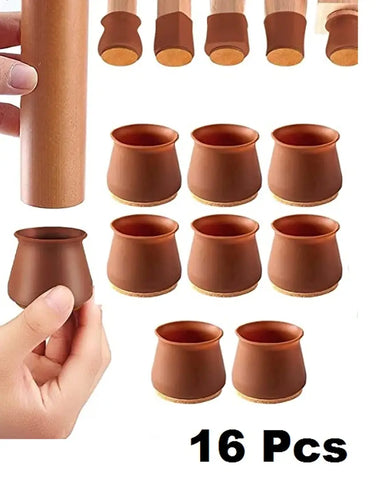 Classy 16pcs Transparent Silicone Chair Leg Furniture Protector