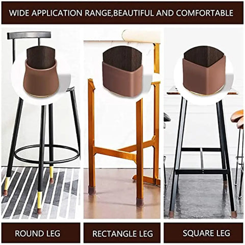 Classy 16pcs Transparent Silicone Chair Leg Furniture Protector
