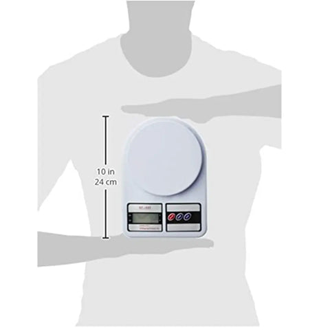 LACT Digital Electronic Weight Machine for Home Kitchen, Shop,Weighing Scale Kitchen | Weigh Food, Fruits, Vegetables, Upto 10 KG | Small, Portable White