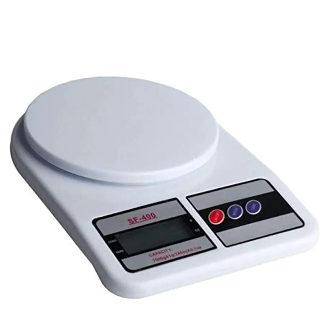 LACT Digital Electronic Weight Machine for Home Kitchen, Shop,Weighing Scale Kitchen | Weigh Food, Fruits, Vegetables, Upto 10 KG | Small, Portable White