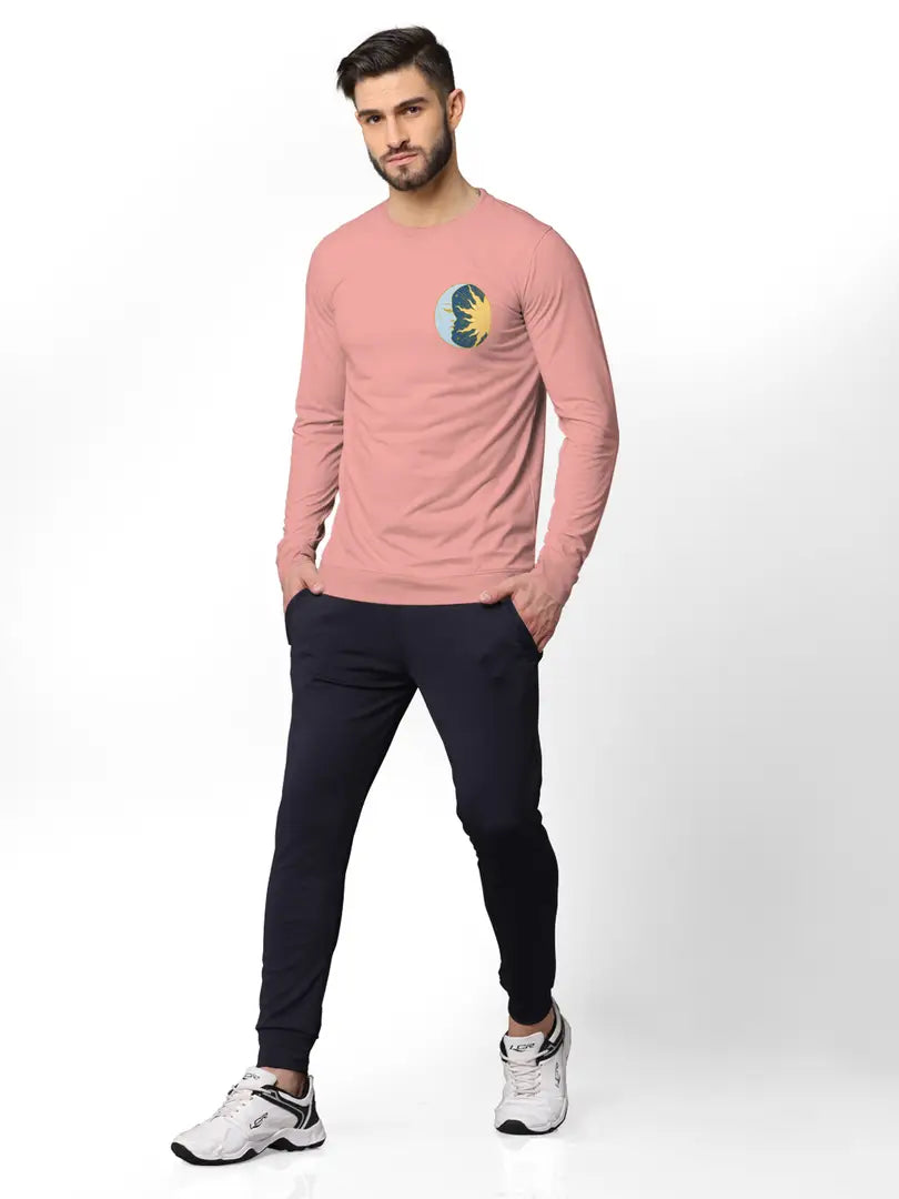 Stylish Fancy Cotton Blend Round Neck Long Sleeves Printed Sweatshirts Combo For Men Pack Of 2