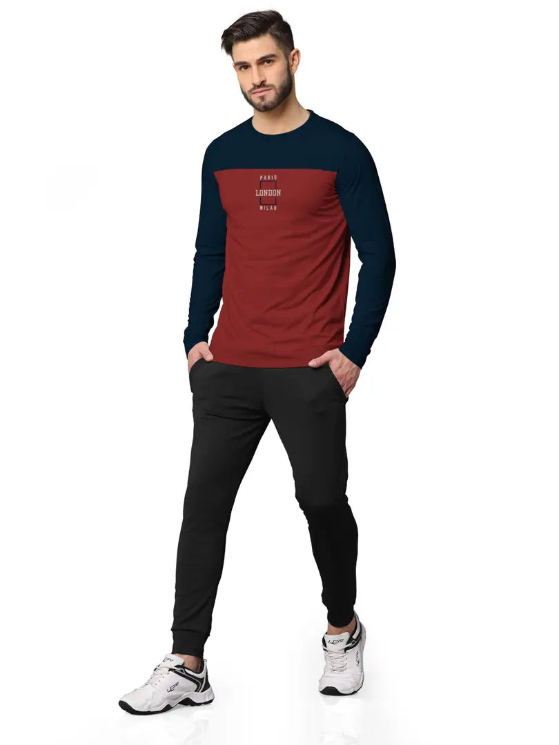 Stylish Fancy Cotton Blend Round Neck Long Sleeves Printed Sweatshirts Combo For Men Pack Of 2