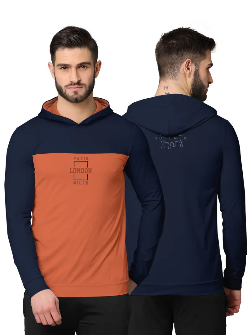 Stylish Fancy Cotton Blend Hood Long Sleeves Printed Sweatshirts Combo For Men Pack Of 2