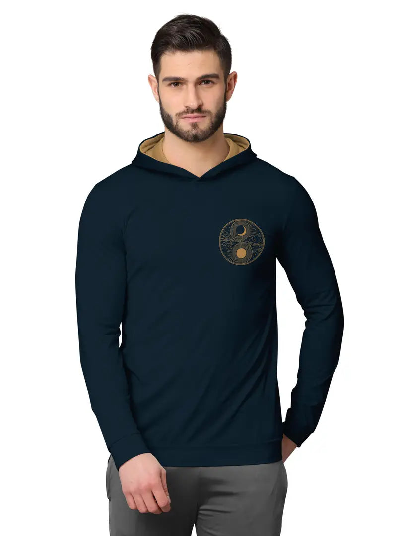 Stylish Fancy Cotton Blend Hood Long Sleeves Printed Sweatshirts Combo For Men Pack Of 2