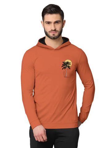 Stylish Fancy Cotton Blend Hood Long Sleeves Printed Sweatshirts Combo For Men Pack Of 2