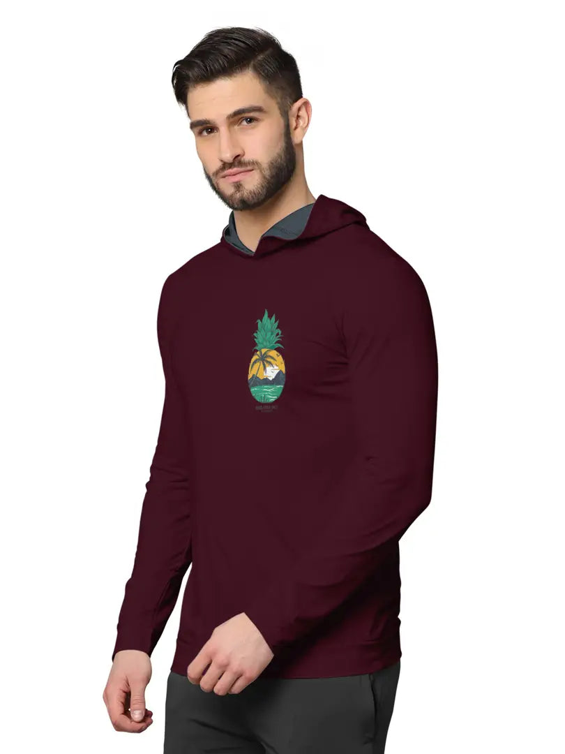 Stylish Fancy Cotton Blend Hood Long Sleeves Printed Sweatshirts Combo For Men Pack Of 2