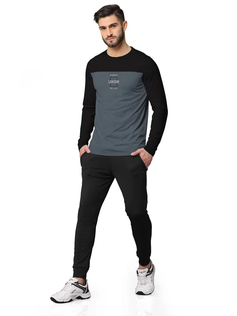 Stylish Fancy Cotton Blend Round Neck Long Sleeves Printed Sweatshirts Combo For Men Pack Of 2