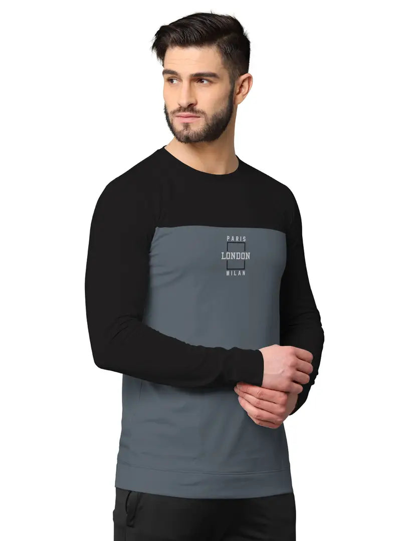 Stylish Fancy Cotton Blend Round Neck Long Sleeves Printed Sweatshirts Combo For Men Pack Of 2