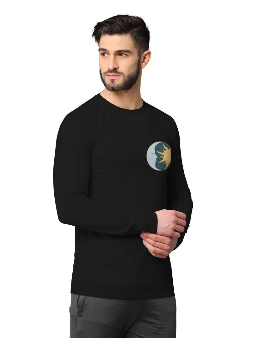 Stylish Fancy Cotton Blend Round Neck Long Sleeves Printed Sweatshirts Combo For Men Pack Of 2