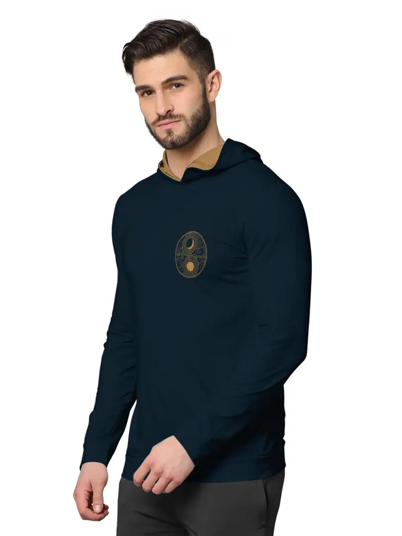 Stylish Fancy Cotton Blend Hood Long Sleeves Printed Sweatshirts Combo For Men Pack Of 2